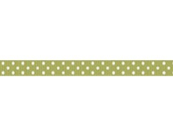 Лента в горошек BoBunny - Sage Double Dot, ширина 1 см, длина 90 см