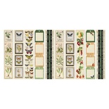 Набор полос с картинками для декорирования Summer botanical diary 5 шт 5х30,5 см, ТМ Фабрика Декора