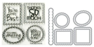 Лезвия  и штампы от Sizzix - Framelits Die Set - Word Labels, 9 шт.