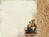 Двусторонний лист скрапбумаги от Kaisercraft - Teddy Bears Picnic Collection - Bear Hug, 30,5 х 30,5 см.
