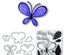 Набор лезвий с штампиками от Sizzix - Framelits Die Set 6PK w/Stamps - Butterflies, 6 шт.