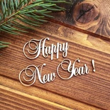 Чипборд от Вензелик - Надпись "Happy New Year"