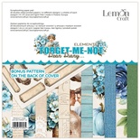 Набір паперу для скрапбукінгу Lemoncraft - Dear Diary - FORGET-ME-NOT, 20.3х20.3 см, елементи для вирізання