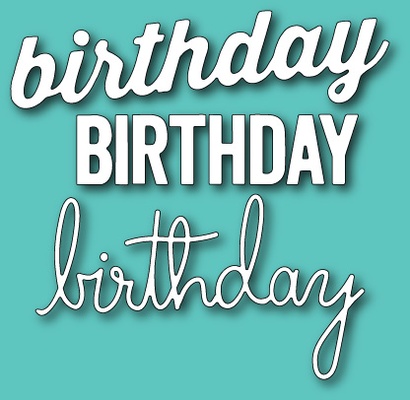Ножи от Memory Box - DIES - Best Birthday - надпись Birthday
