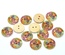 Деревянная пуговица Multicolor Flower  B10663, диаметр 23 мм, 1 шт.
