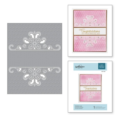 Папка для тиснения от Spellbinders - Dotted Lace Cut and Emboss Folder