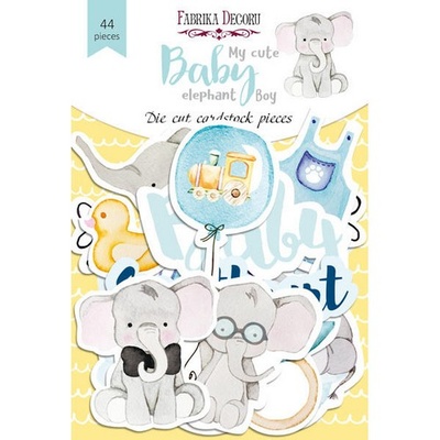 Набор высечек коллекция My cute Baby elephant boy 44 шт, ТМ Фабрика Декора