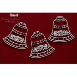 Чипборд Scrapiniec - Колокольчики Tinsel, 3 штуки