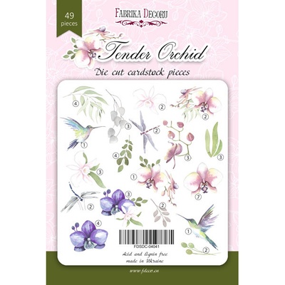 Набор высечек, коллекция Tender Orchid, 49 шт., ТМ Фабрика Декора