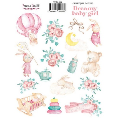 Набор наклеек (стикеров) Dreamy baby girl 085, ТМ Фабрика Декора