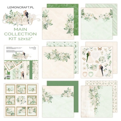 Набір паперу для скрапбукінгу Lemoncraft - Greenery, 30.5х30.5 см