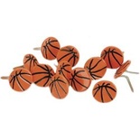 Набор брадсов Eyelet Outlet - Ball Brads Basketballs, 12 штук