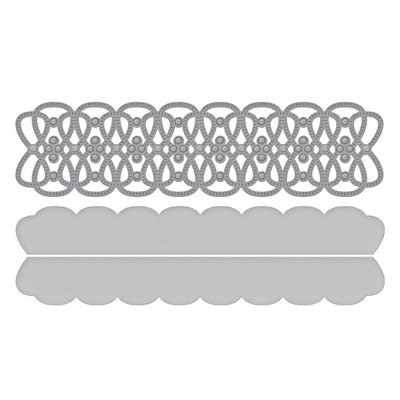 Ножи для вырубки от Spellbinders - Shapeabilities Infinity Link Border Etched Wafer Thin Dies Metal
