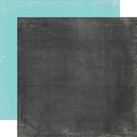 Лист скрапбумаги от Echo Park - Black /Teal, 30х30 см
