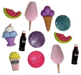 Набор декоративных пуговиц Dress It Up - Snack Attack
