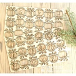 Чипборд ScrapBox - Набор чисел для рождественского календаря (advent calendar) Os-Hi-325