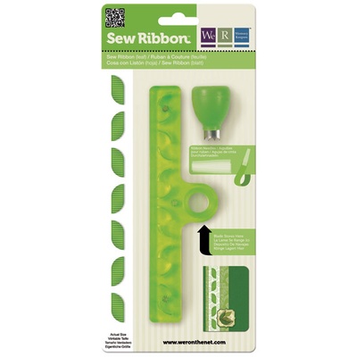 Инструмент от We R Memory Keepers - Sew Ribbon Punch & Stencil - Leaf