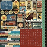Лист наклеек от Echo park - Graphic 45 Transatlantique
