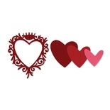 Лезвия от Sizzix - Framelits Die Set - Frame, Heart w/Crown, 3 шт