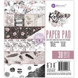 Набор бумаги от Prima - Rose Quartz  6"x6" Paper Pad, 15x15см, 30 листов
