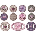 Наклейки Fabscraps - High Tea Flat Stickers - Fit Bottle Caps