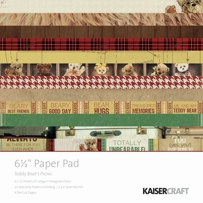 Набор скрапбумаги от Kaisercraft - TEDDY BEARS PAPR PAD, 15х15 см, 28 листов
