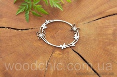 Чипборд Рамка овал "Бабочки" 2 от WOODchic, 8см на 5см