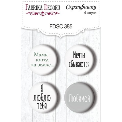 Набор скрапфишек 4шт Scent of spring RU 385, ТМ Фабрика Декора