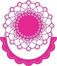 Лезвие от Cheery Lynn Designs - Felicity Doily w/ Angel Wing - DL239