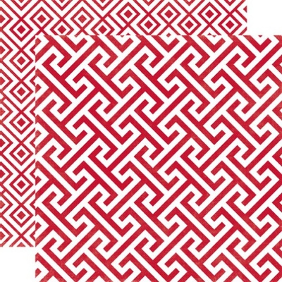 Лист скрапбумаги от Echo Park - Lipstick Geometric, 30х30 см