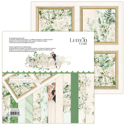 Набір паперу для скрапбукінгу Lemoncraft - Greenery, 20.3х20.3 см