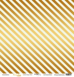 Лист односторонней бумаги с золотым тиснением от Scrapmir - "Golden Stripes Mint" из коллекции Every Day, 30x30 см