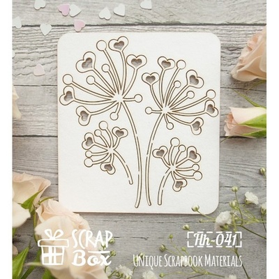 Чипборд ScrapBox - Укроп с сердечками