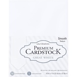 Набор кардстока DCWV Core'dinations Value Pack Smooth Cardstock, Great White, 21.6х27.9 см, 50 листов, белый