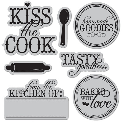 Набор резиновых штампов Hampton Art - Kiss the cook