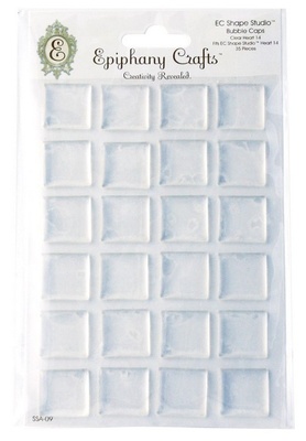 Прозрачные эпоксидные наклейки Epiphany Crafts - Bubble Caps Square 25
