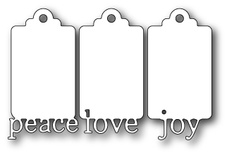 Нож для вырубки от Poppystamps - Peace Love and Joy Tags  