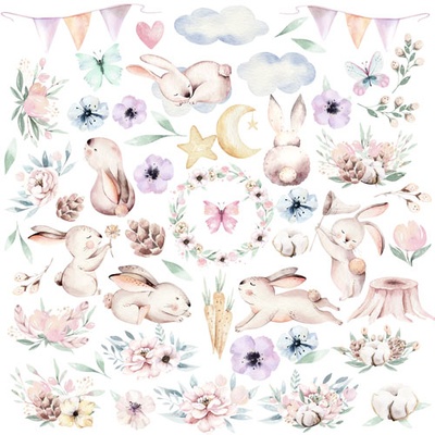 Набір картинок для вирізання Sweet Bunny 20х20,см, ТМ Фабрика Декора