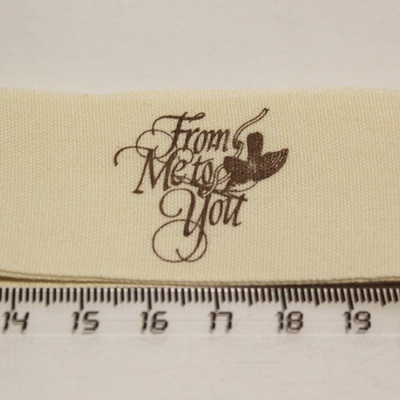 Лента от Thailand - Lovely Flower Print Cotton Ribbon Label String, 1 метр