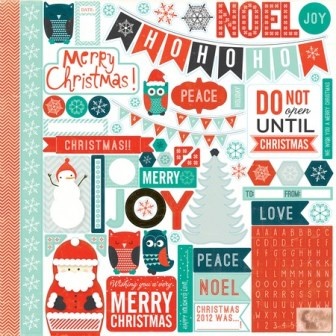 Наклейки от Echo Park-Dear Santa Sticker Sheet
