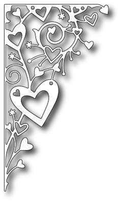 Ножи от Memory Box - Ornamental Heart Corner craft die