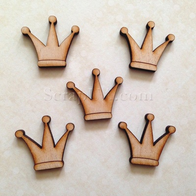 Деревянная фигурка WOOD-006 - Корона, 1 штука