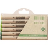 Набор алкогольных маркеров от First Edition - Twin Markers - Greens, зеленые, 6 шт.