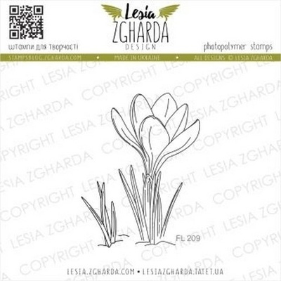 Набор акриловых штампов Lesia Zgharda Самотній крокус FL209