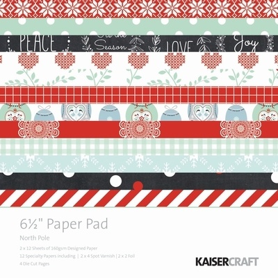 Набор скрапбумаги от Kaisercraft - North Pole Collection - Christmas, 24 л.