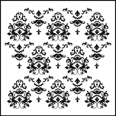 Маска The Crafter's Workshop - Mini Template Damask, 15х15 см