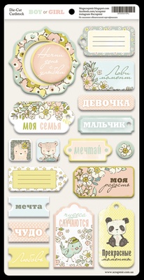 Чипборд для скрапбукинга 18шт от Scrapmir Boy or Girl (RU)