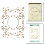 Пластины для фольгирования от Spellbinders - The Contessa's Seal Panel Glimmer Hot Foil Plate Royal Flourish by Becca Feeken