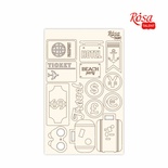 Чипборд для скрапбукинга от ROSA TALENT - Make your journey 2, белый картон, 12,8х20см
