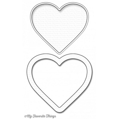 Лезвие My Favorite Things - Die-namics Heart Shaker Window & Frame, 2 шт.